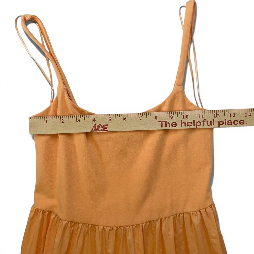 Old Navy Sunfish Orange Midi Dress Small Cotton Fit Flare Summer Sundress‎ - Picture 3 of 8